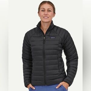 PATAGONIA Black Puffer Jacket with Stand-Up Collar